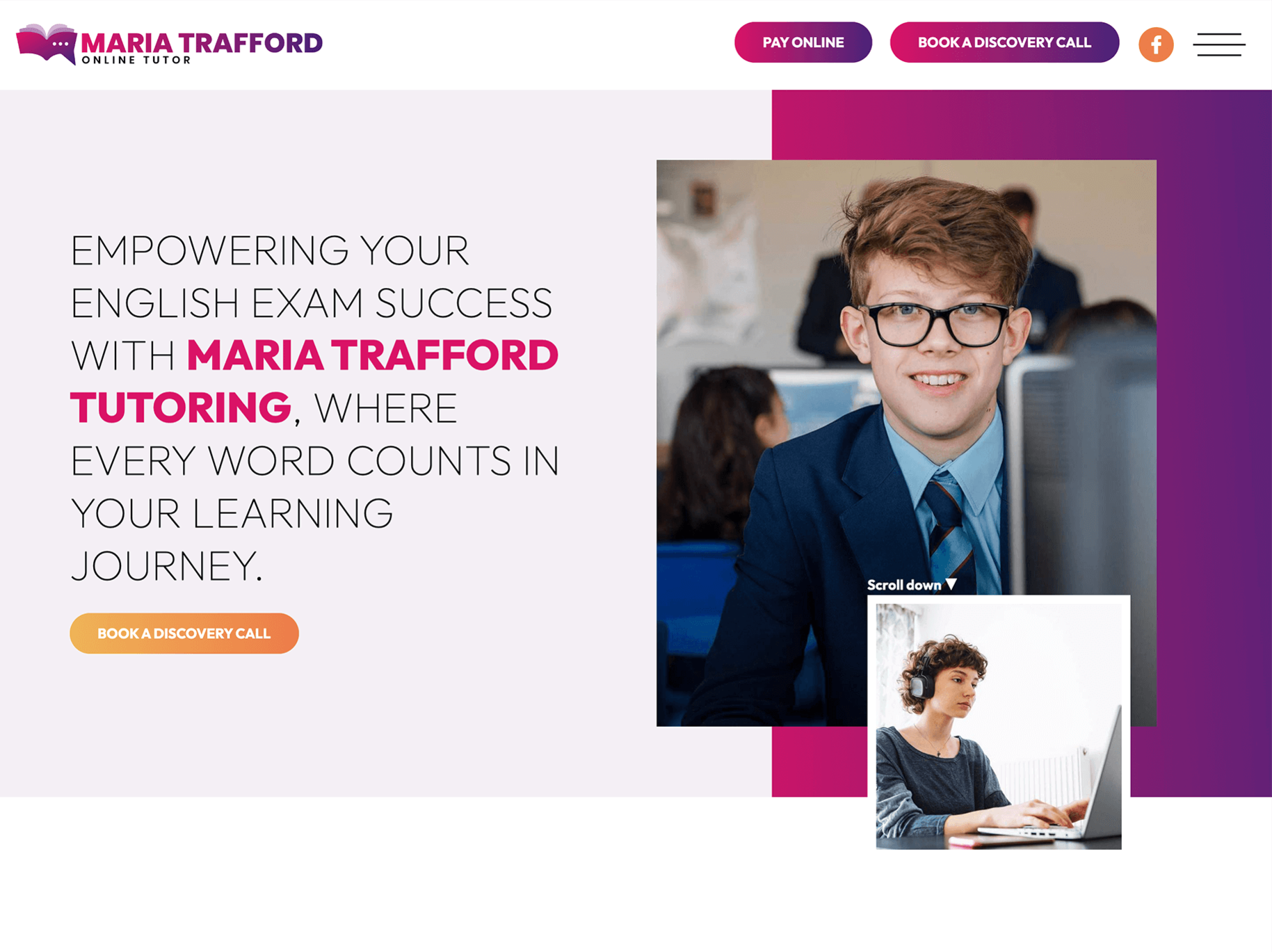 Maria Trafford Tutoring Website