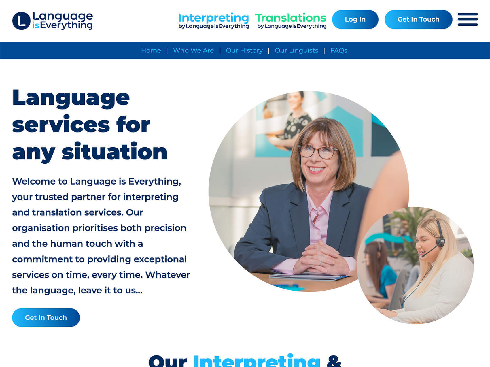 Language Is Everything itseeze hull website screen