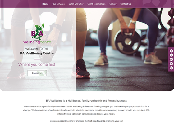 BA Wellbeing Centre website