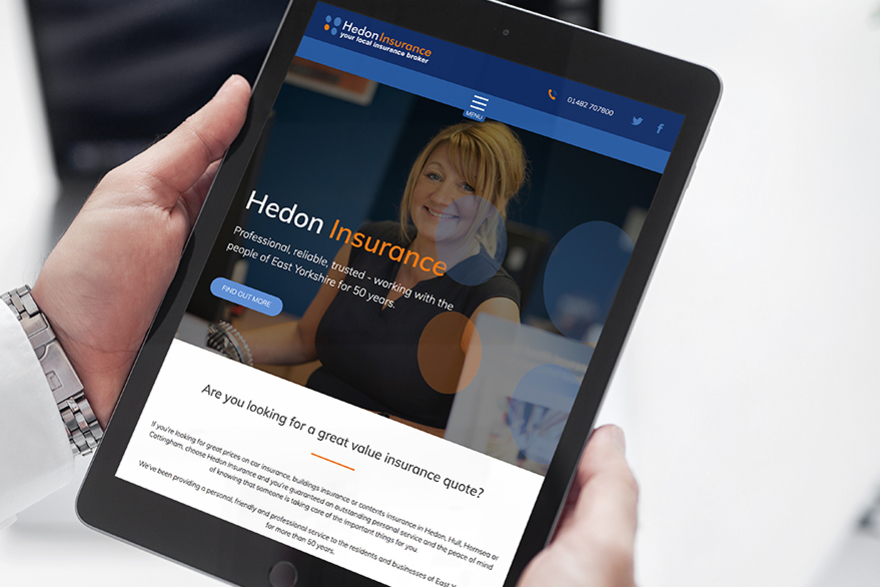 Hedon Insurance website screen