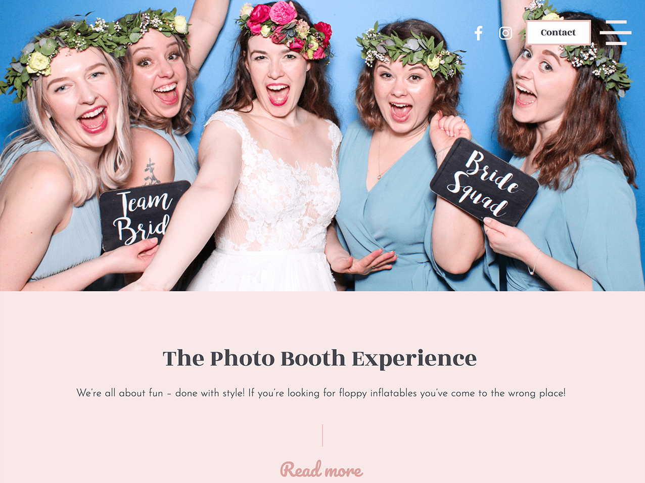 Snapcandy photo booth web design by it'seeze websites Hull