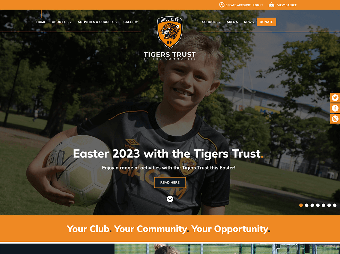 tigers trust website screen