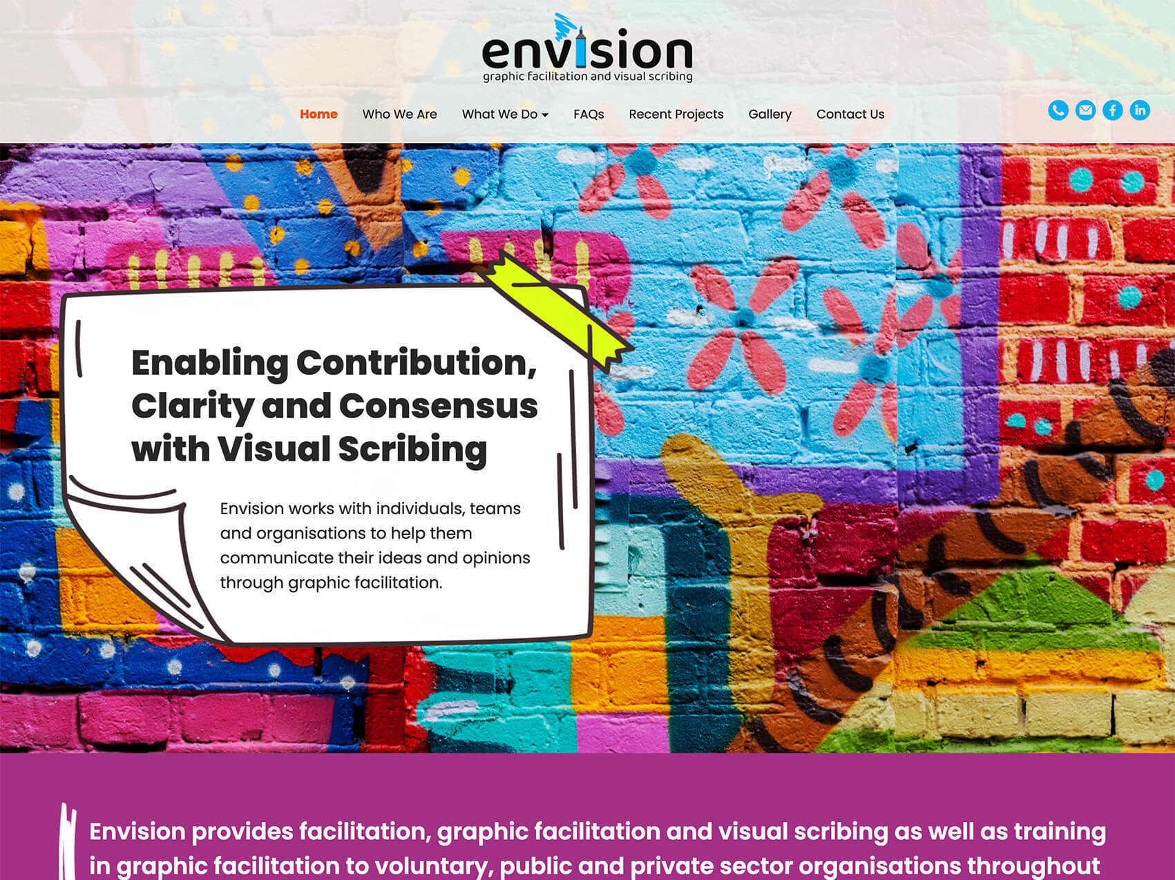 Envision website design