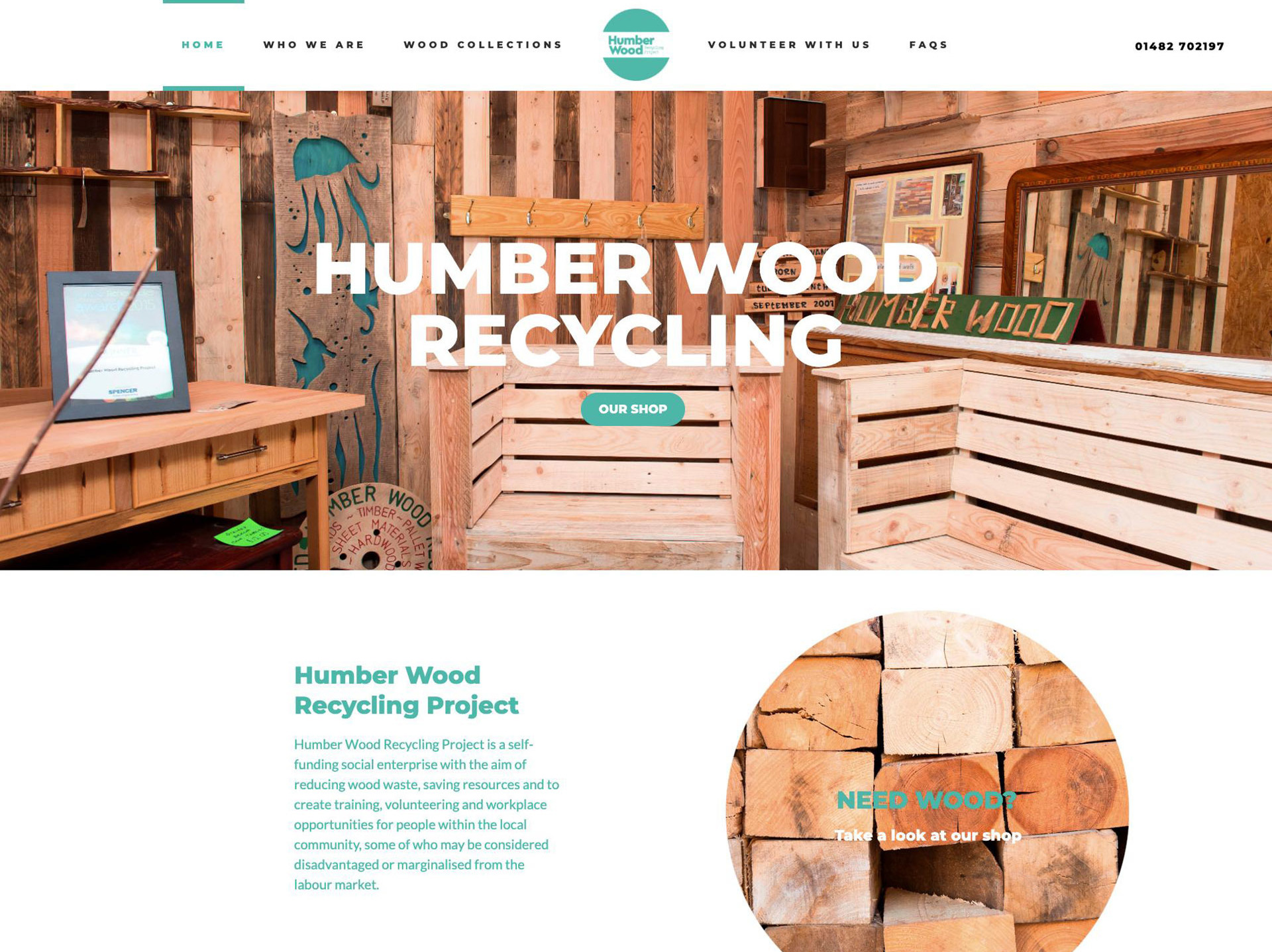 Humber Wood Recycling website