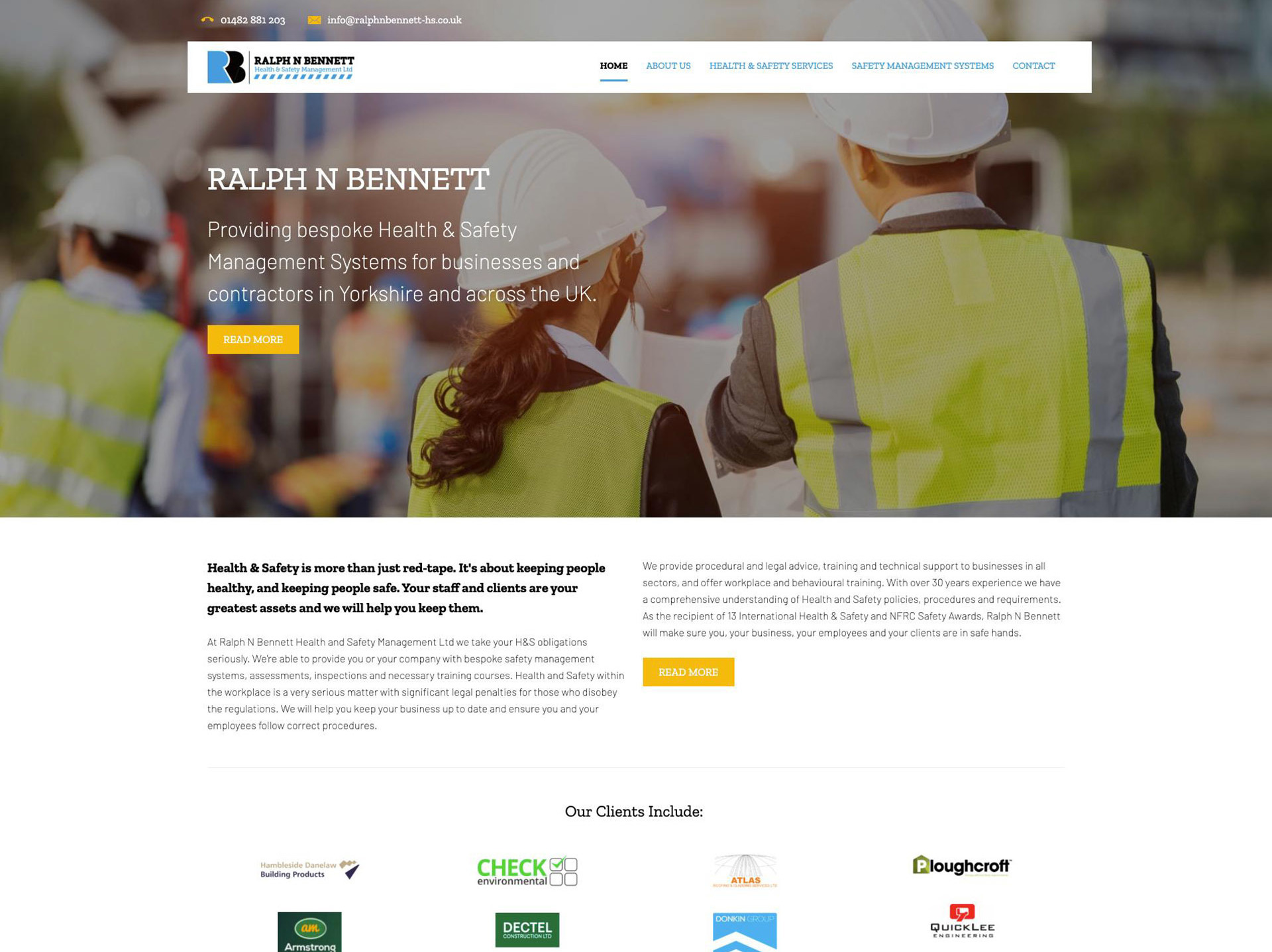 Ralph N Bennet Health & Safety website