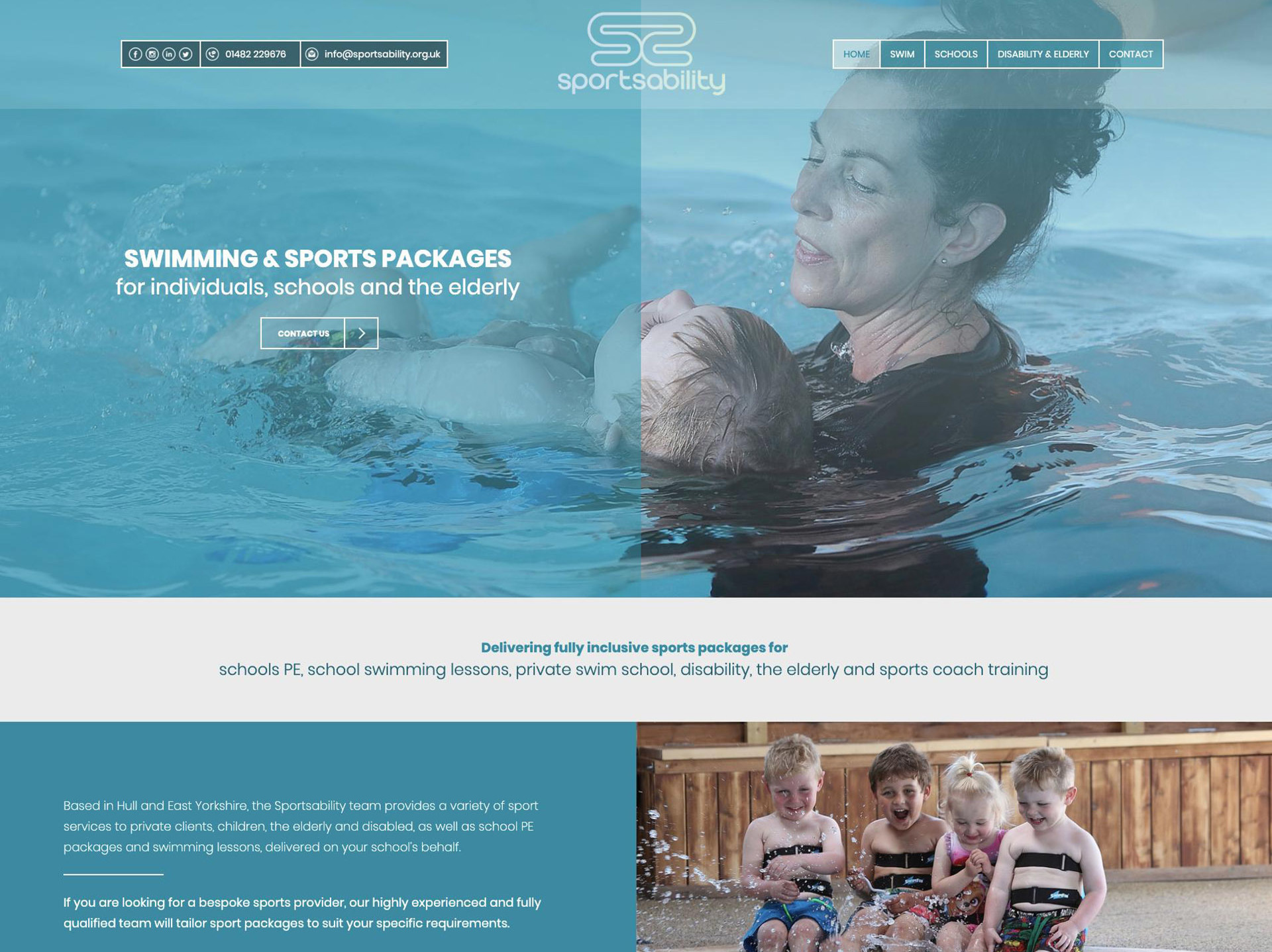 Sportsability Swim School website
