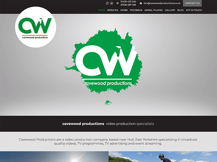 Cavewood Productions website