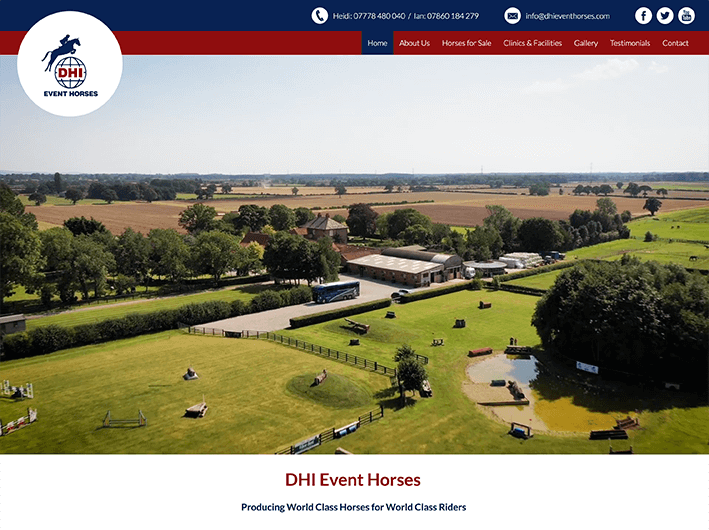 DHI Event Horses website