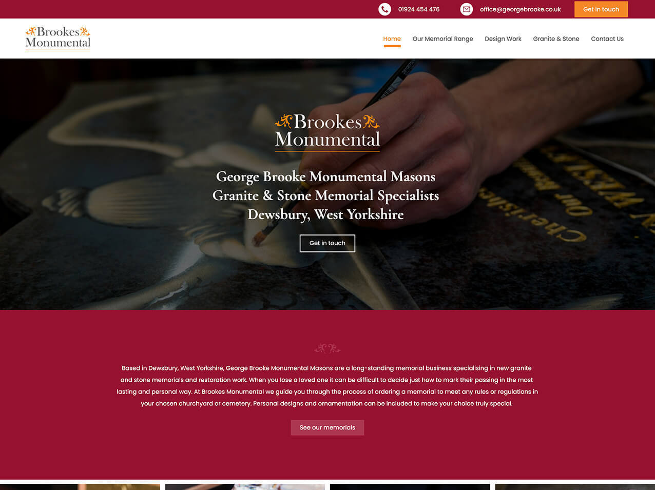 EP Monumental Masons website